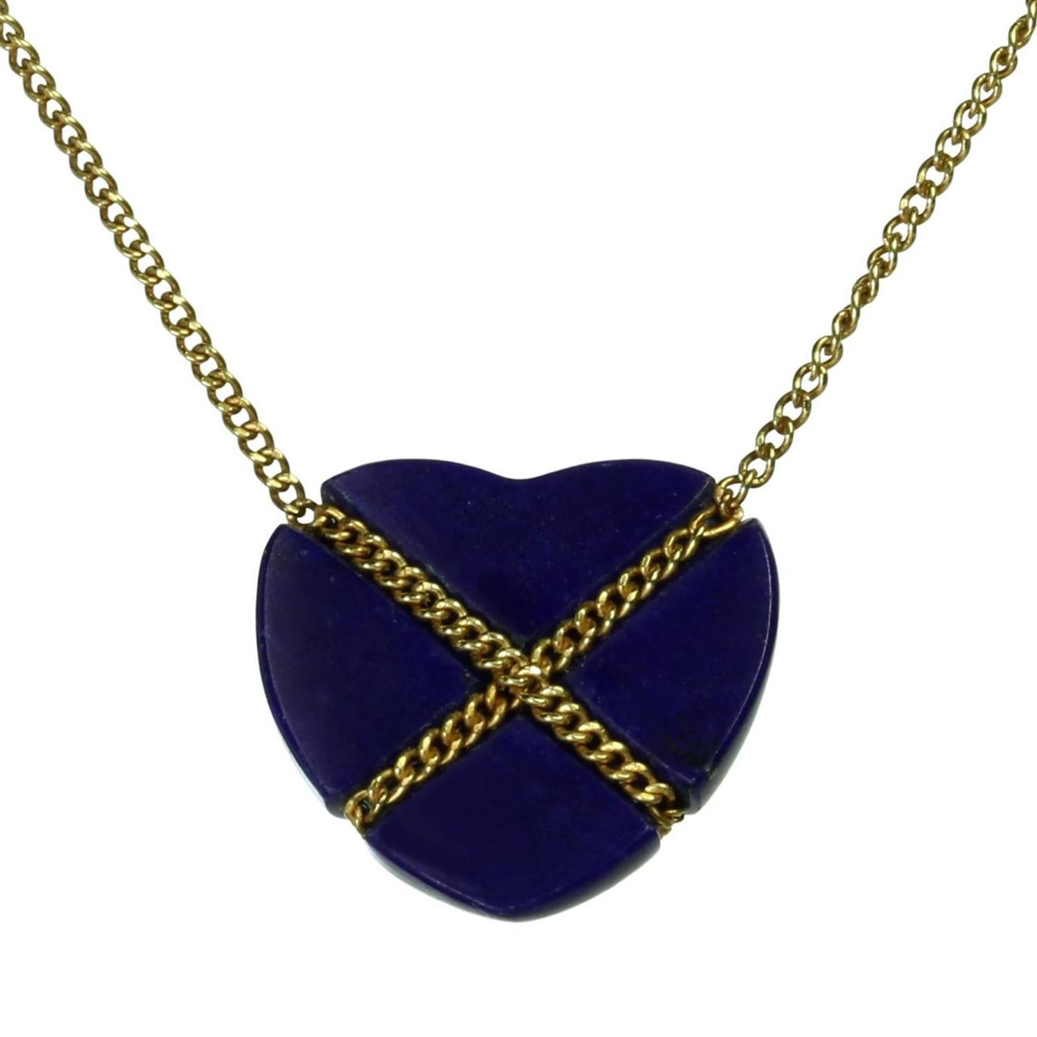 MTSJ13541	Tiffany	Necklaces	TIFFANY & CO. Lapis Lazuli 18k Yellow Gold Crossover 2