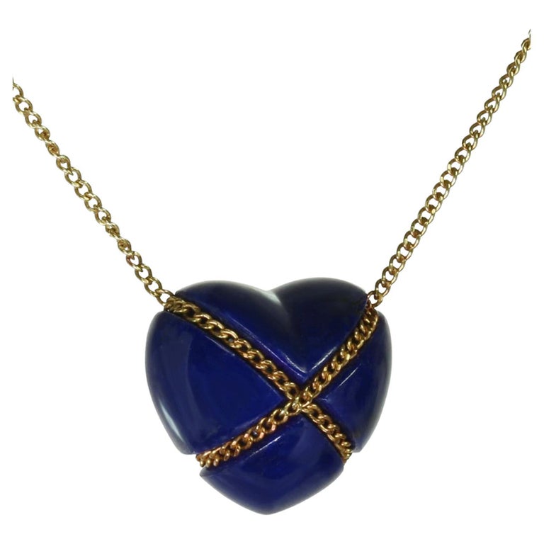 MTSJ13541	Tiffany	Necklaces	TIFFANY & CO. Lapis Lazuli 18k Yellow Gold Crossover