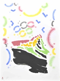 Le nuage chanceux - Lithographie de Mu Liu - 2008