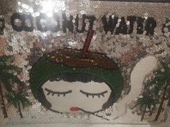 Mua Mua Coconut Water Sequins Zip Pochette
