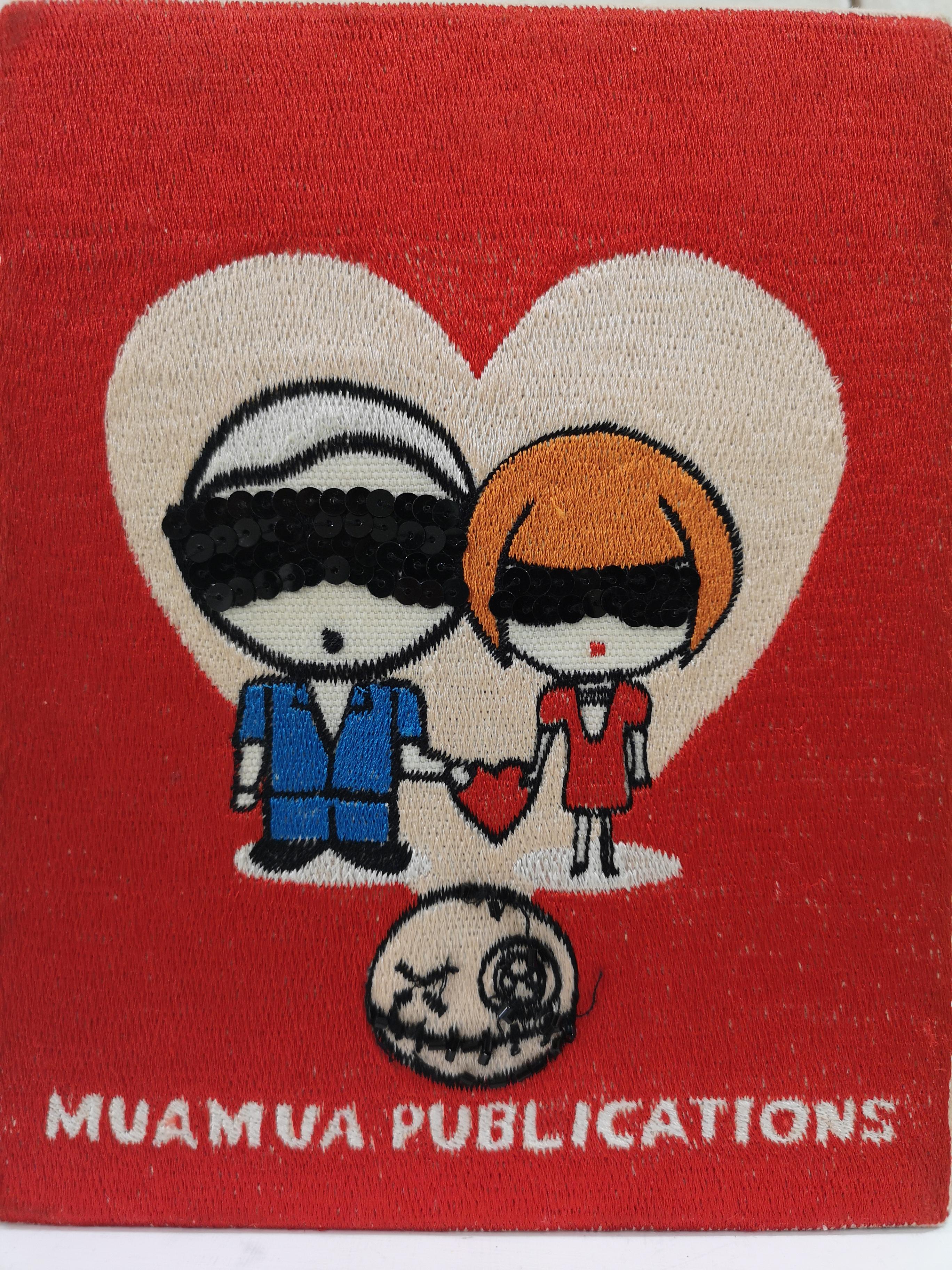 Red MuaMua Karletto and Anna Lover Story Book Pochette Shoulder Bag