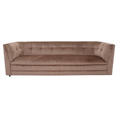 Mauve-Sofa aus Samt, 1980er-Jahre