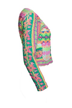 Mucho Gusto, multi neon ethnic woven jacket