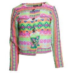 Mucho Gusto, multi neon ethnic woven jacket