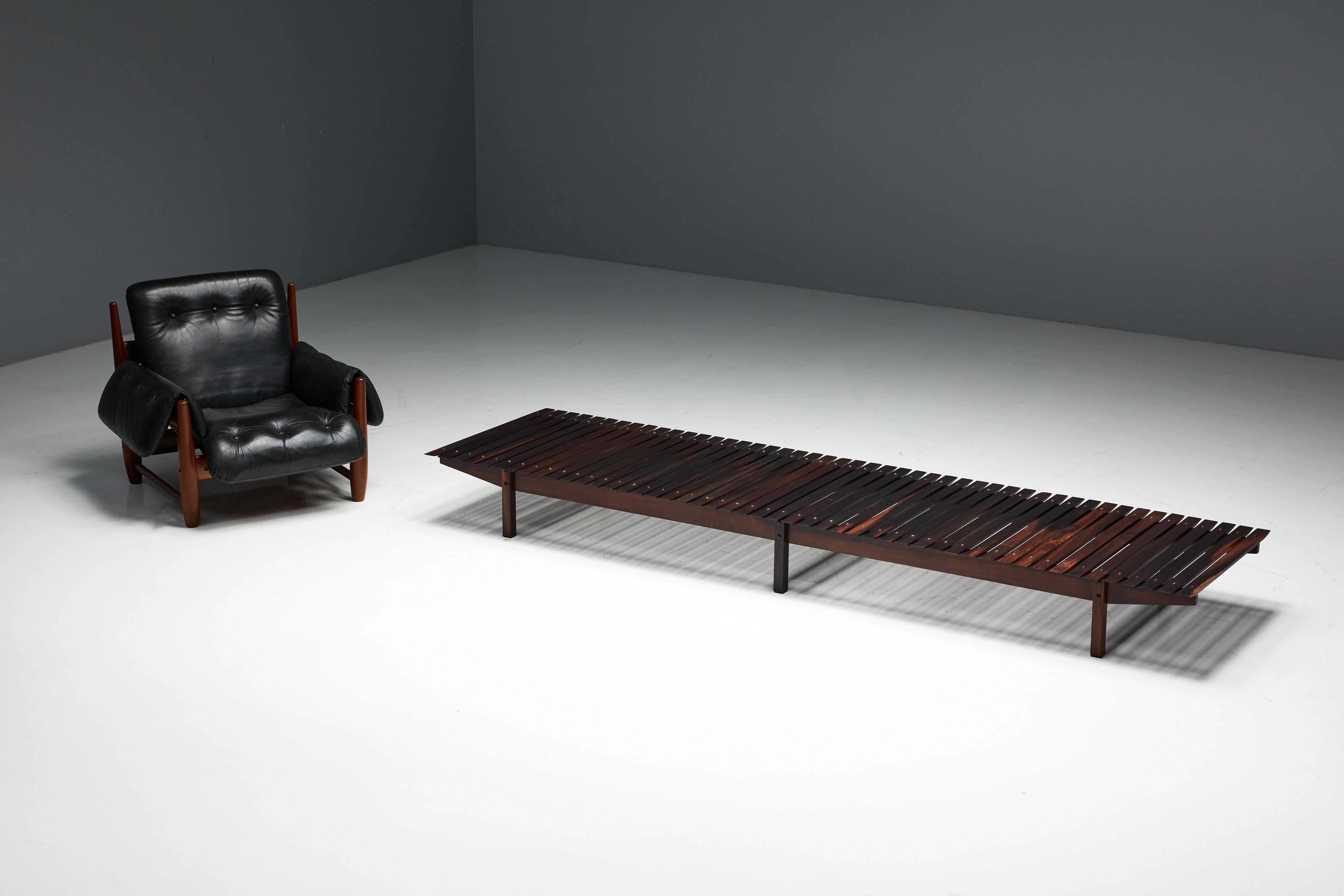 Wood Mucki Bench by Sergio Rodrigues for OCA, Brazil, 1960s For Sale