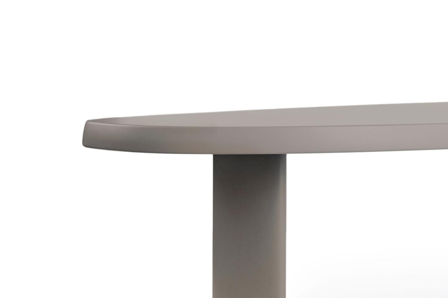 Modern Mud Matte Lacquer Finished Solid Oak Dining Table, Cassina