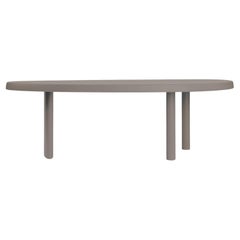 Vintage Mud Matte Lacquer Finished Solid Oak Dining Table, Cassina