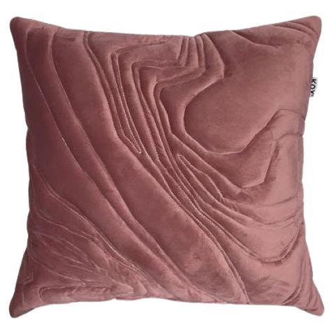 Modern MUDD Organically Quilted Velvet Cushion By Kunaal Kyhaan For Sale