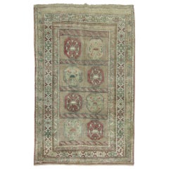 Vintage Muddy Turkish Anatolian Accent Foyer Rug