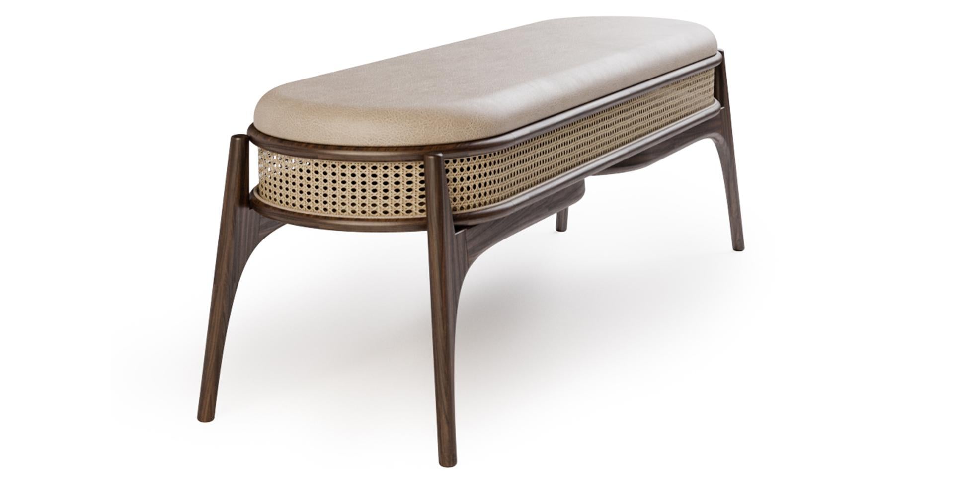 Mudhif Bench by Alma de Luce In New Condition For Sale In Joane, PT