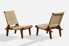 Muebles Austin, Lounge Chairs, Pine, Rush, Mexico, 1950s