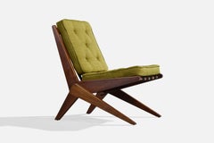 Muebles Diaz, Lounge Chair, Wood, Fabric, Argentina, 1960s