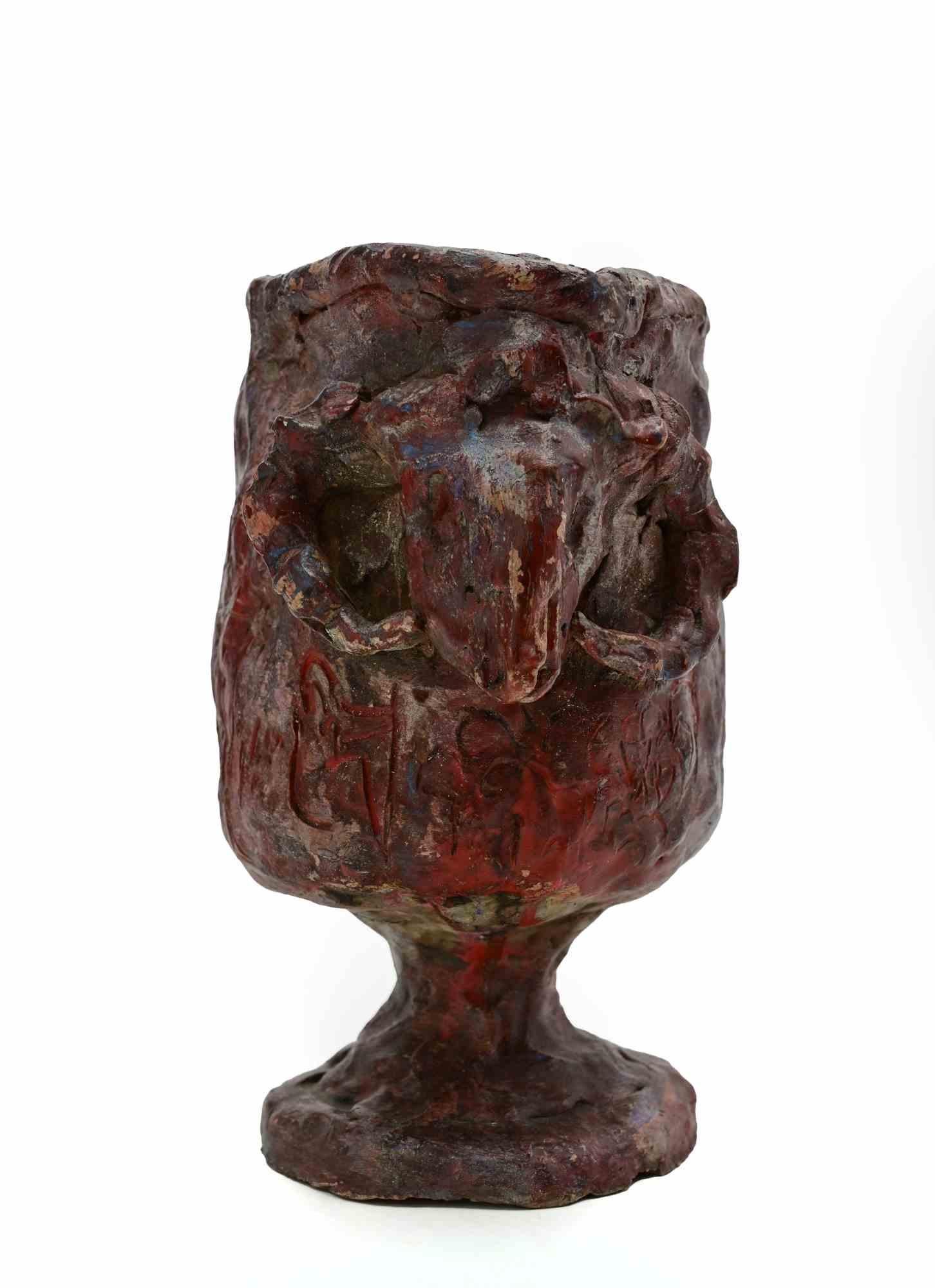 Bemalte Terrakotta-Skulptur von Sirio Pellegrini aus den 1960er Jahren.

Guter Zustand.

Sirio Pellegrini wurde am 1. März 1922 in Rom geboren und stammt aus den Abruzzen (Capestrano). Er verbrachte seine Kindheit in Rom, im Herzen der Altstadt,
