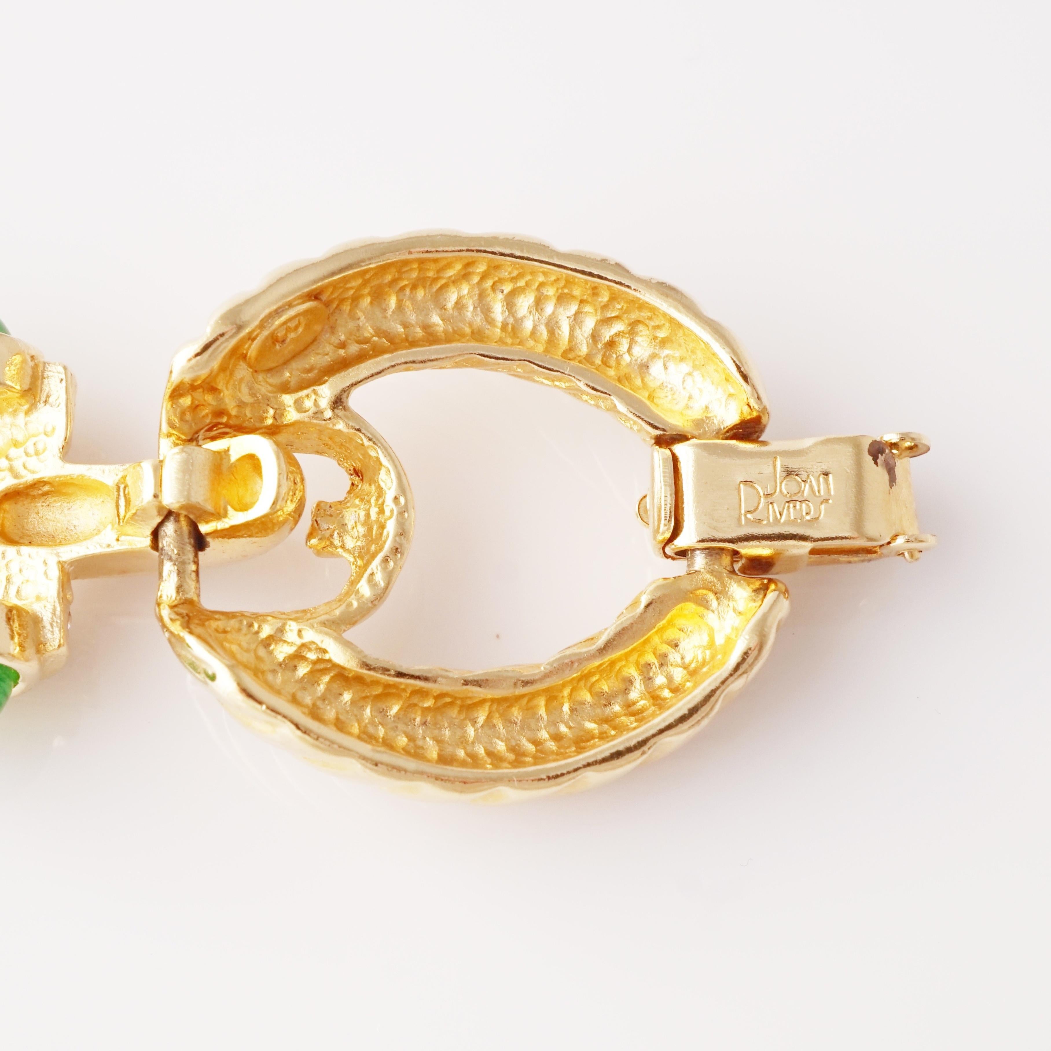 Women's Mughal Glass Cabochon Link Bracelet By Joan Rivers, 1990s For Sale