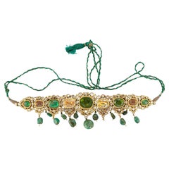 Antique Mughal Indian Emerald Necklace