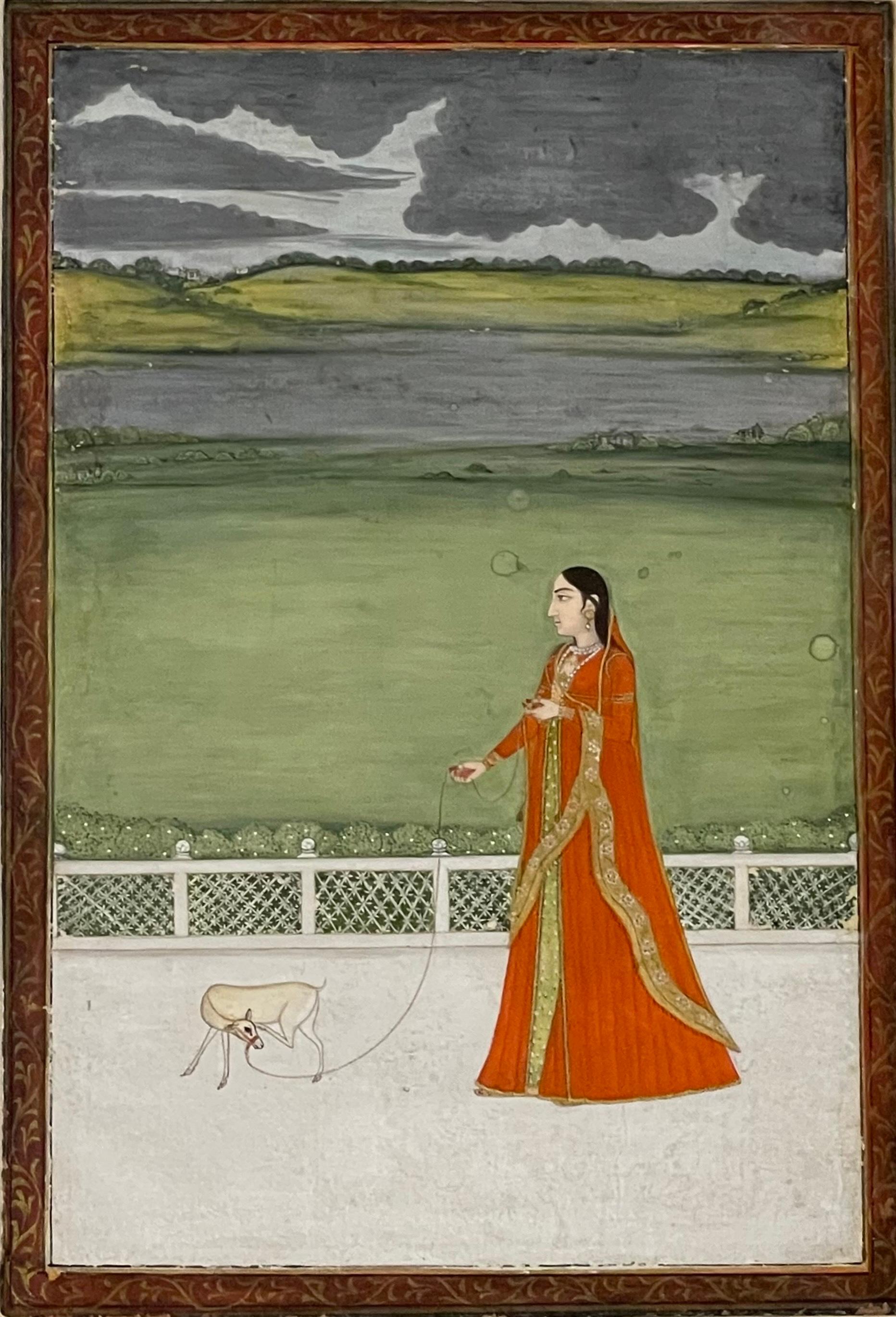 Indische Mughal-Miniatur (Anglo-indisch) im Angebot