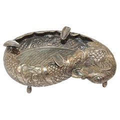 Cendrier moghol indien de style Raj en forme d'éléphant en argent