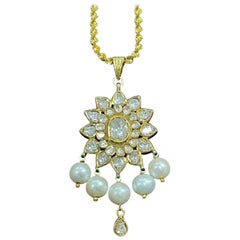 Mughal Magnificenct Traditional Kundan Polki Rose Cut Diamond Pendant Necklace