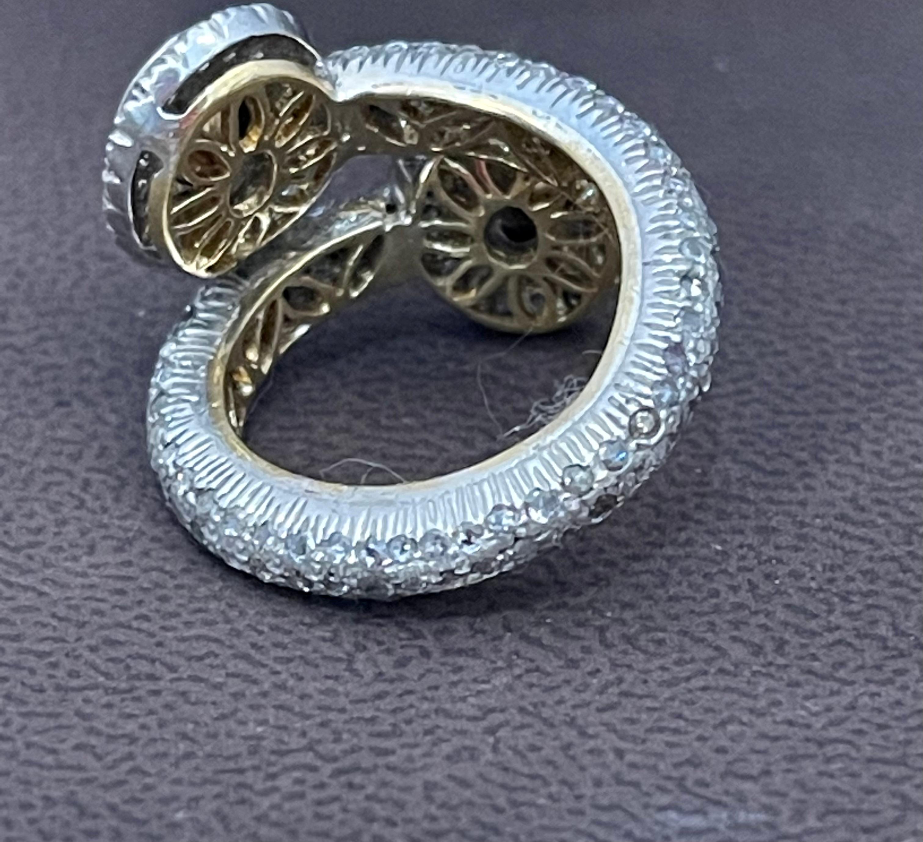 Mughal Magnificenct Traditioneller Kundan Polki Rosenschliff Diamantring Gold & 925 im Angebot 2