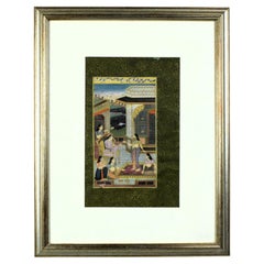 Miniatura Mughal raffigurante un Maharaja indiano, XIX secolo