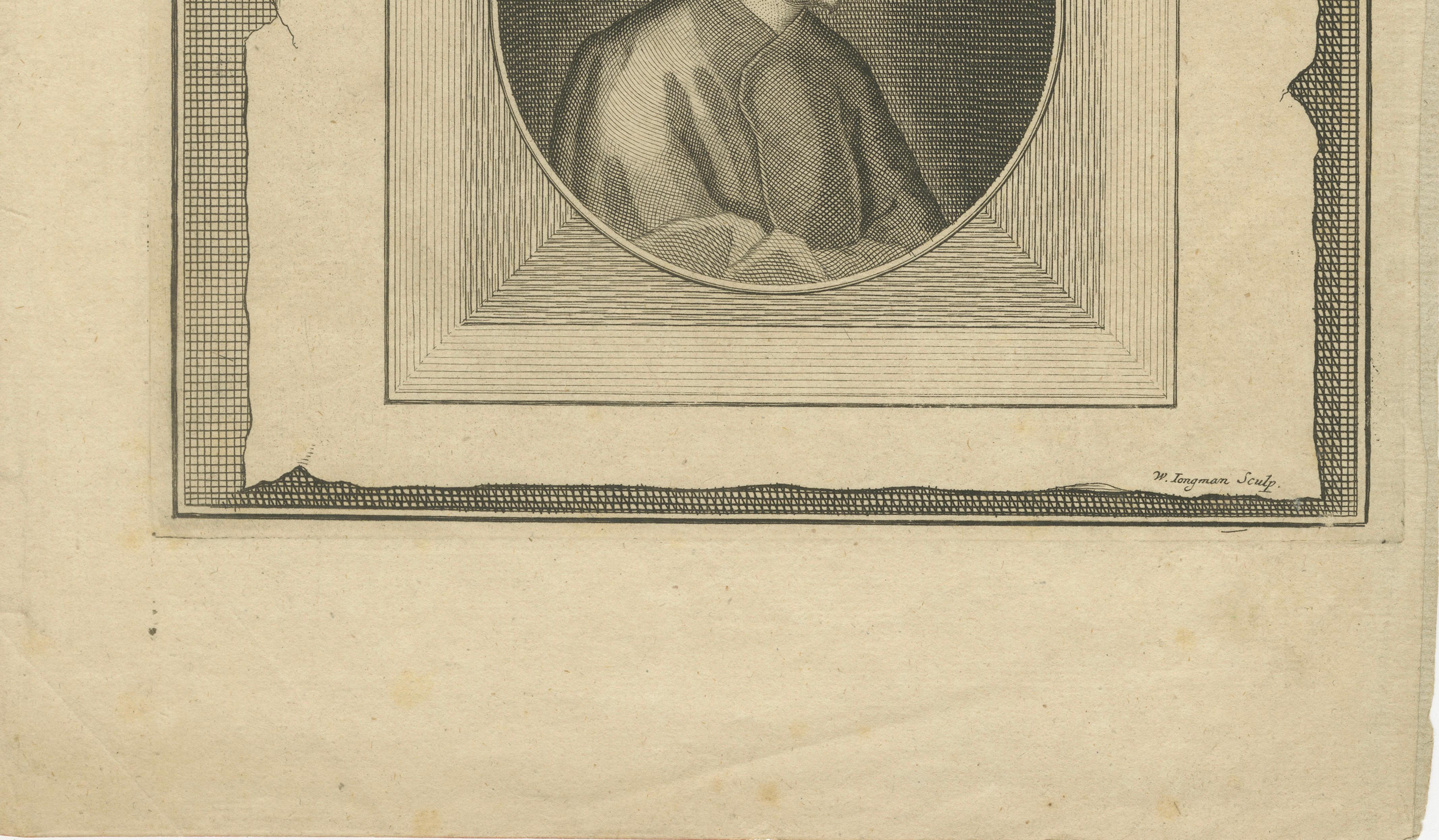 Mughal Nobles Asad Khan & Khan Jahan Portrait Engraving, Valentijn, c.1726