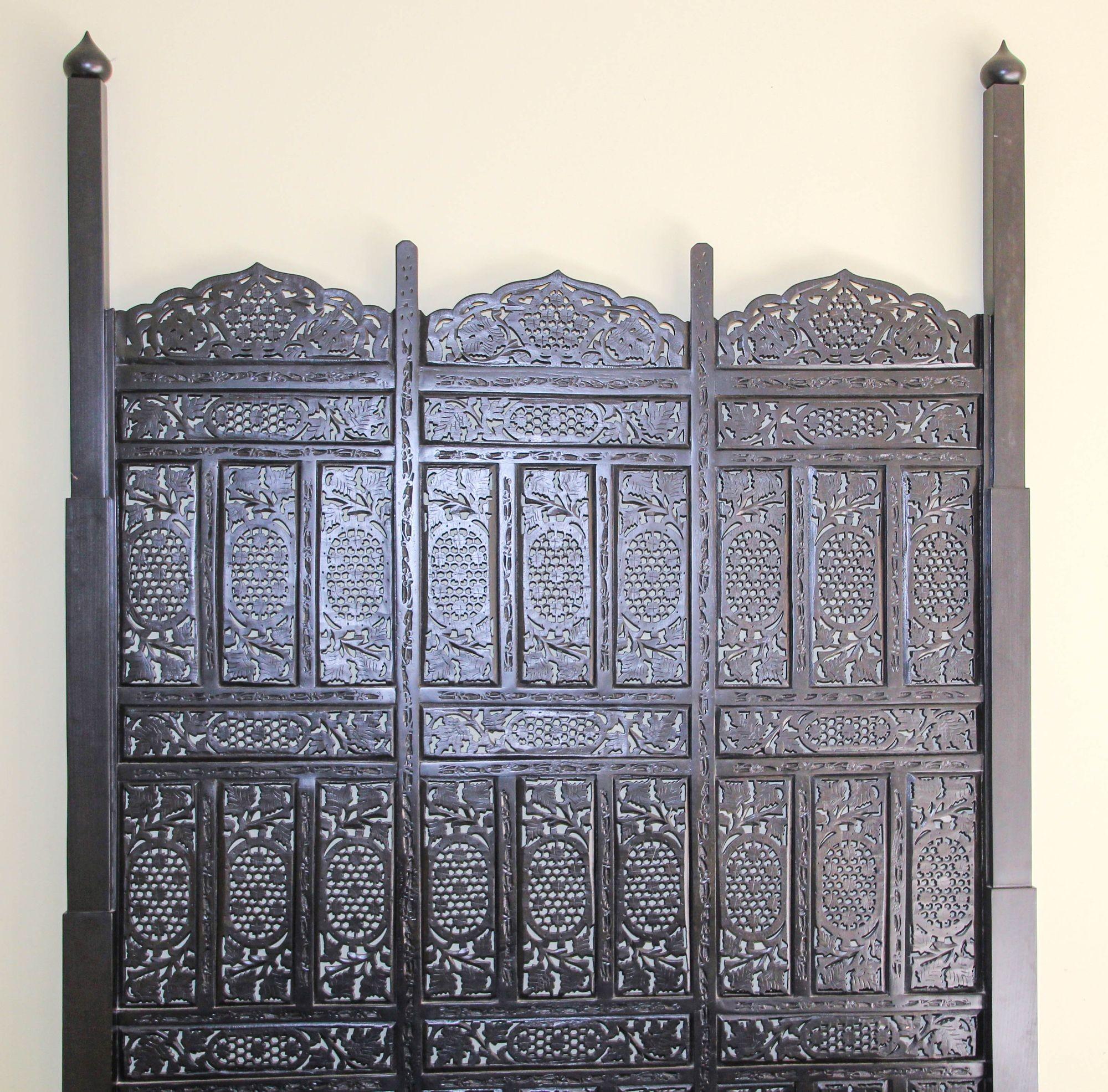 Hand-Carved Mughal Raj Four Poster Bed Anglo Indian Portuguese Baroque Lisbon Bed For Sale