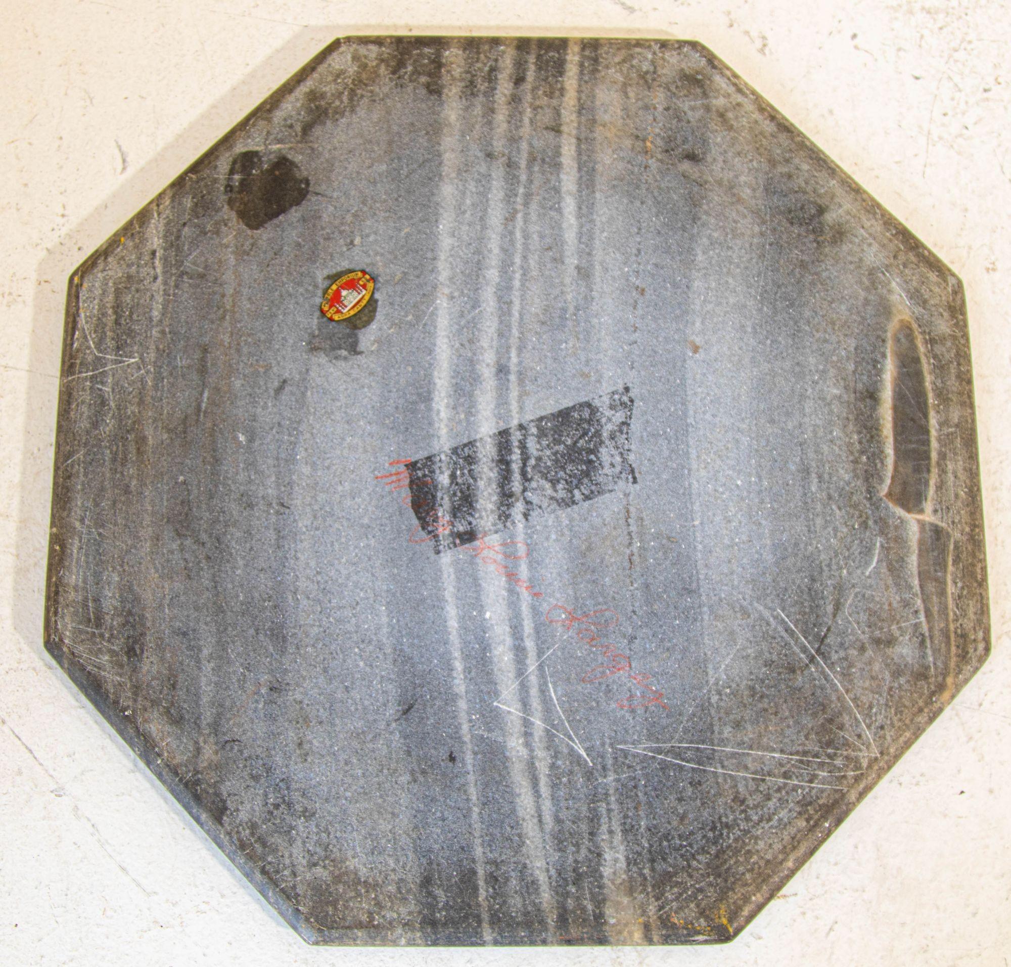 Mughal Rajasthani Mármol Negro Incrustación Pietra DURA Sobremesa India en venta 5