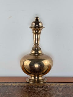 Mughal Revival Bronze Surahi Flask, India, 19th Century