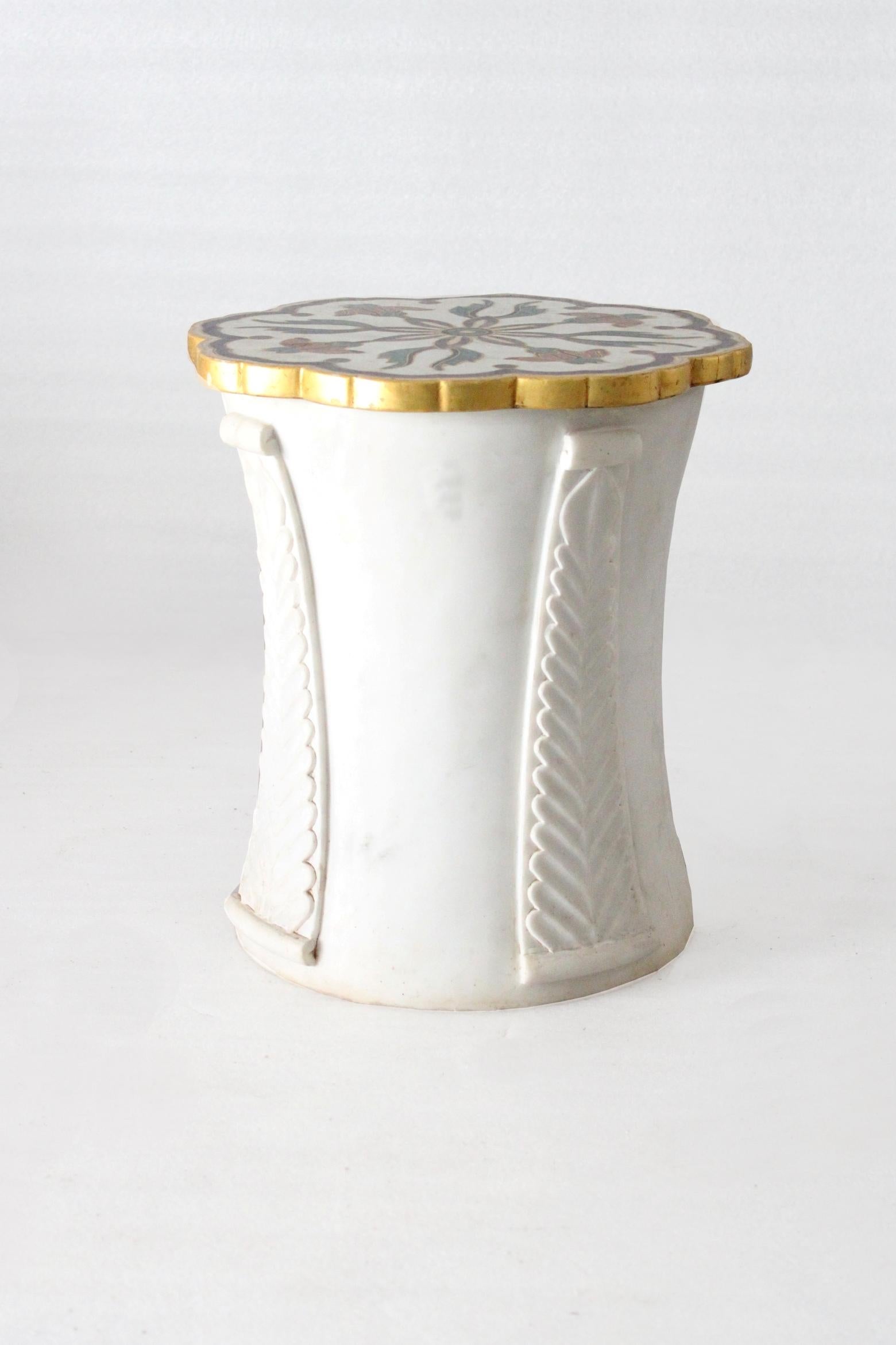 XXI secolo e contemporaneo Tavolino Mughal in marmo bianco di Paul Mathieu per Stephanie Odegard in vendita