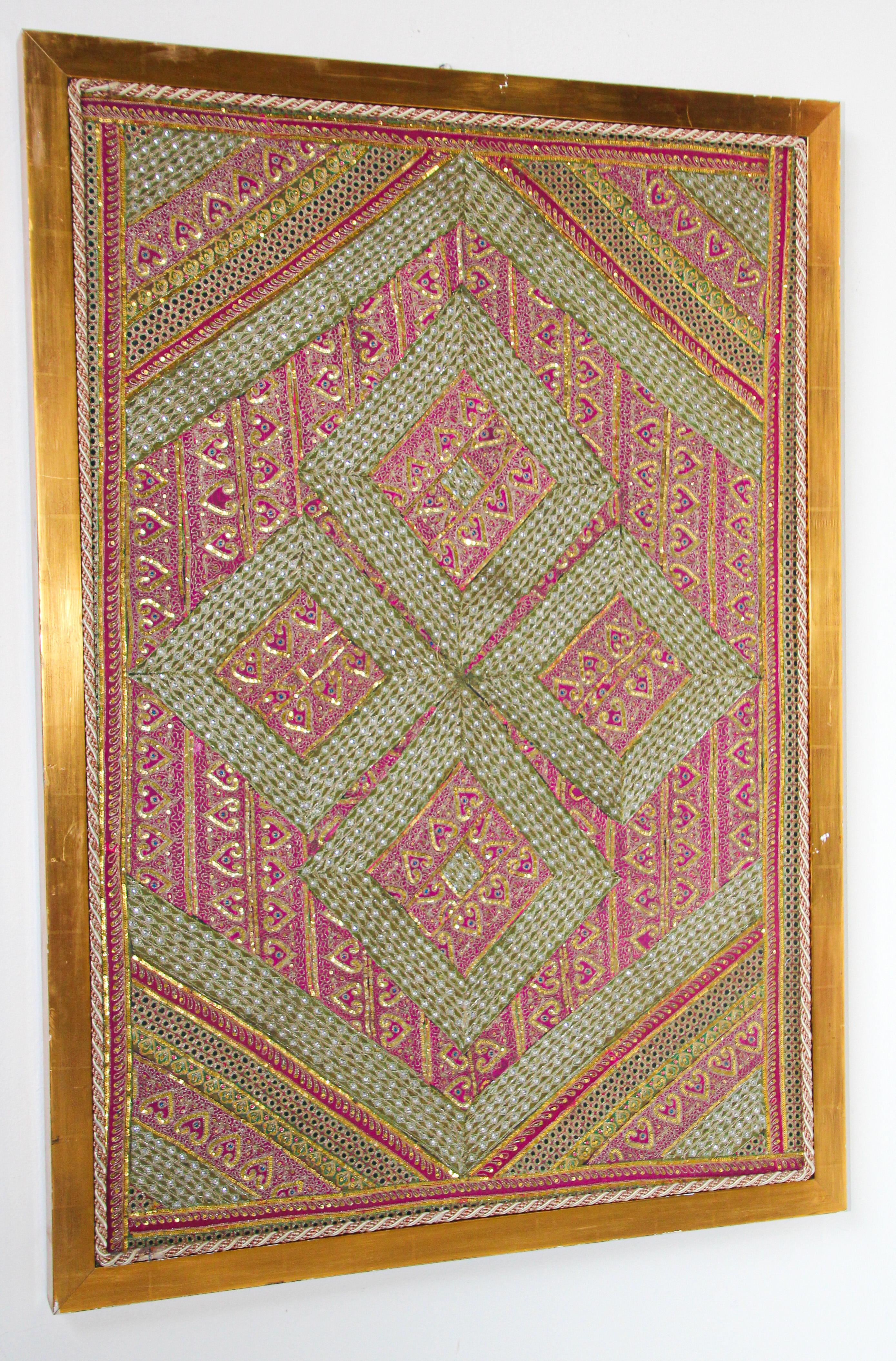 framed saree fabric