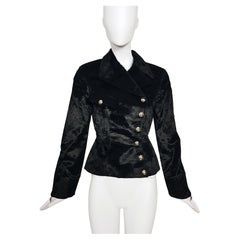 MUGLER 90er Jahre Bikerjacke aus Kunstpelz