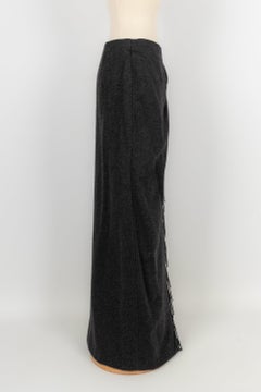 Mugler Angora and Wool Wrap Around Skirt 36FR/38FR