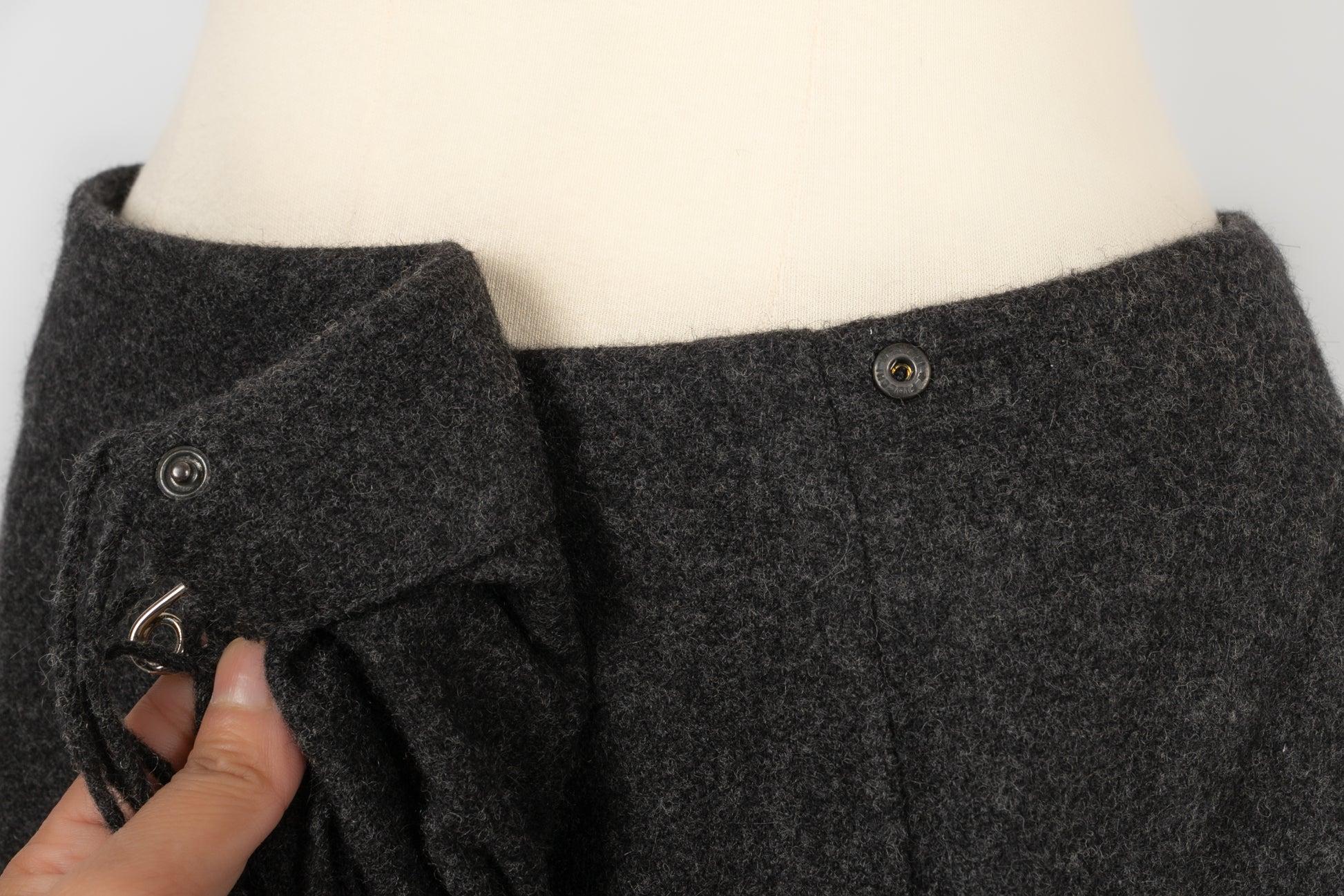 Mugler - Jupe enveloppante en angora et laine 36FR/38FR Pour femmes en vente