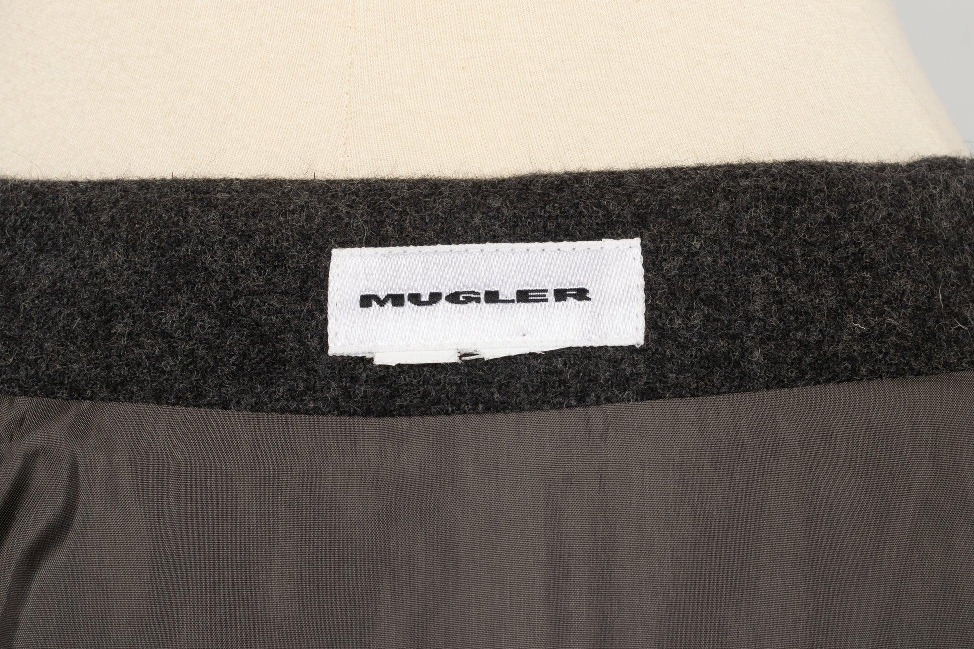 Mugler - Jupe enveloppante en angora et laine 36FR/38FR en vente 3