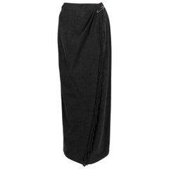 Mugler Angora and Wool Wrap Around Skirt 36FR/38FR