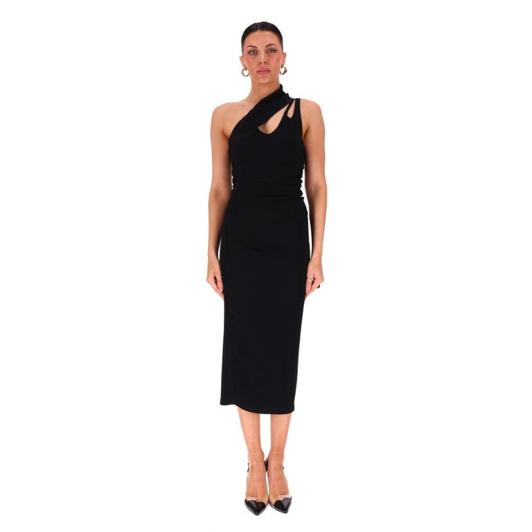white christmas dresses Asymmetric Cut-out Maxi Dress main image 1