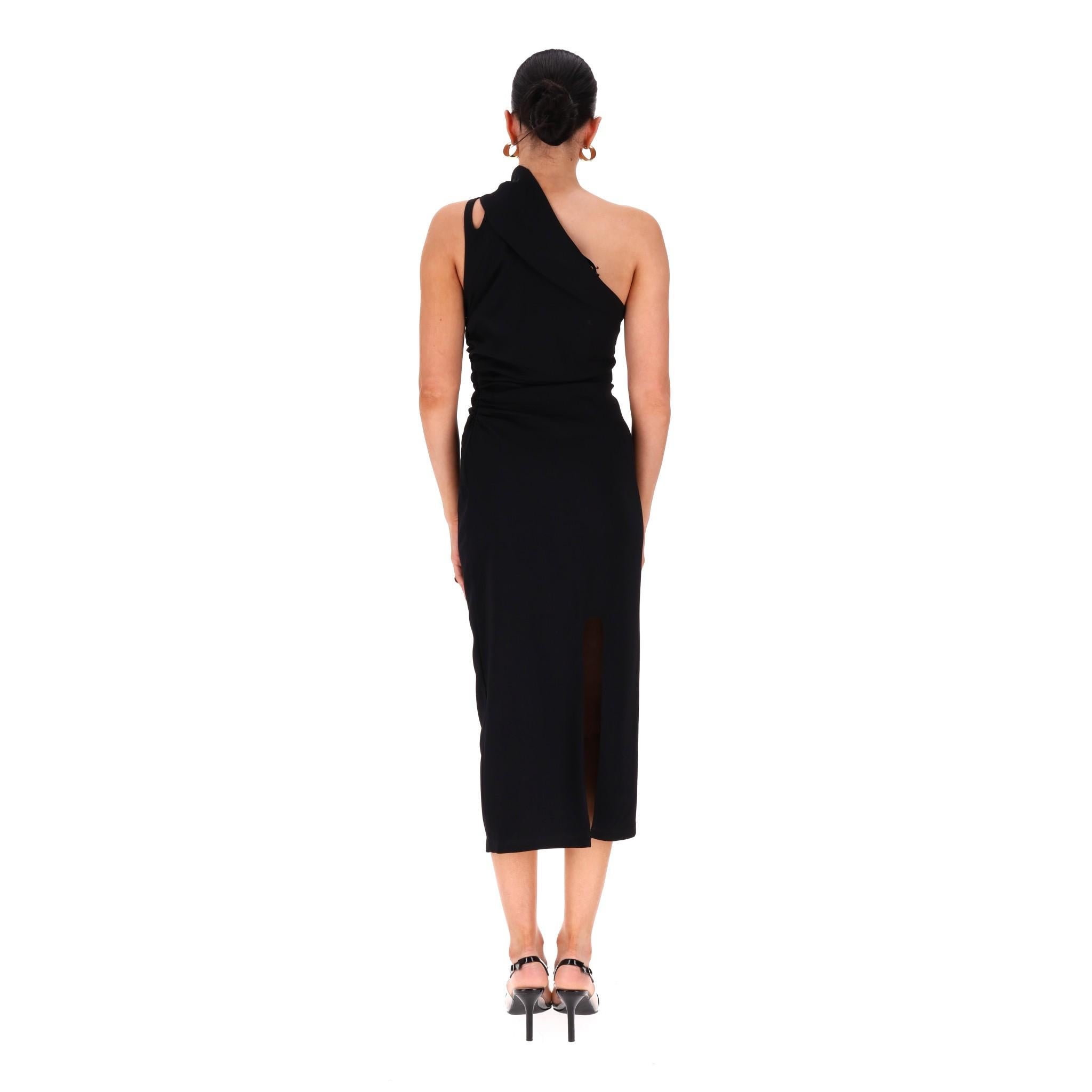 Mugler Asymmetrisches Bodycon-Kleid mit Rundhalsausschnitt im Zustand „Hervorragend“ im Angebot in London, GB