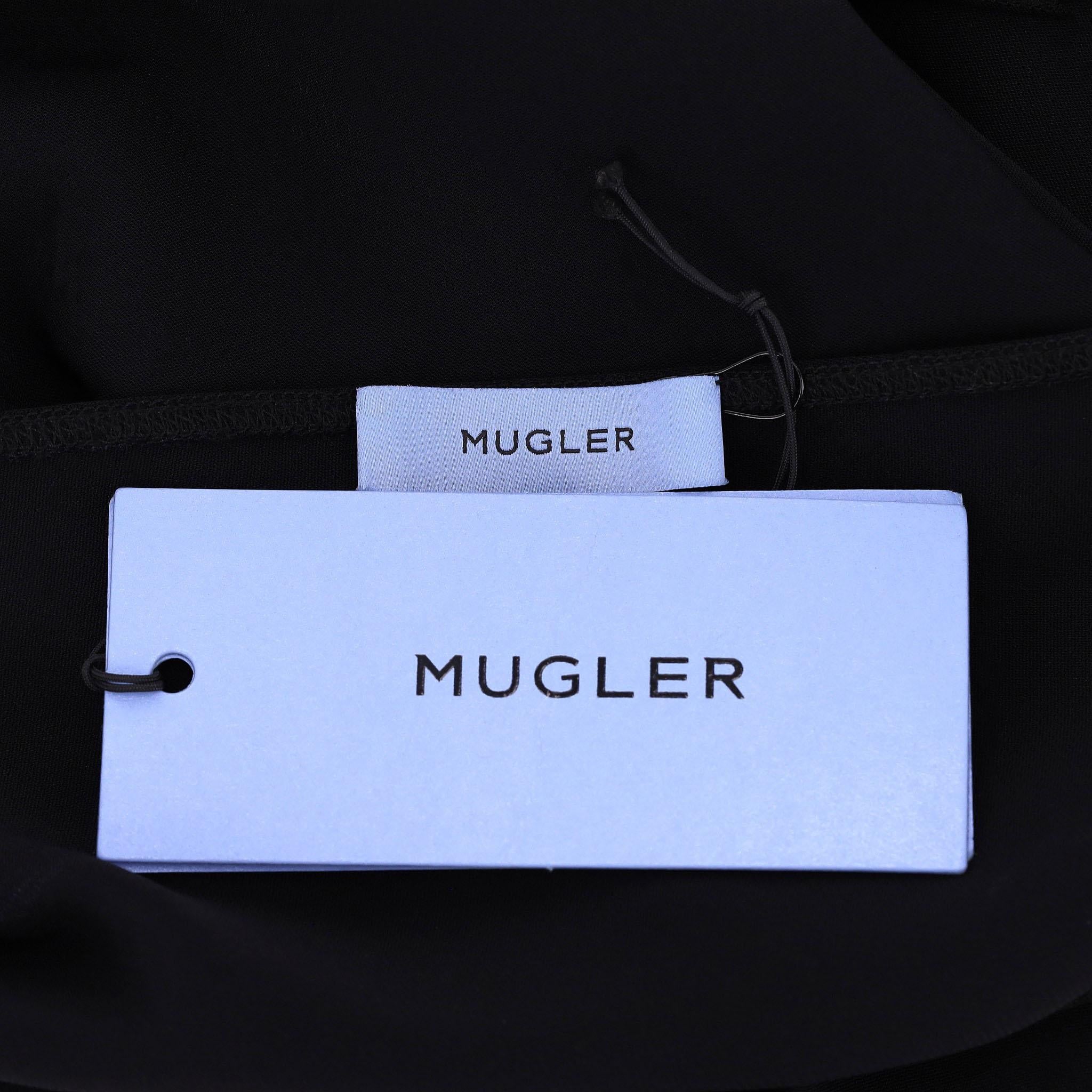 Mugler Asymmetrisches Bodycon-Kleid mit Rundhalsausschnitt im Angebot 2