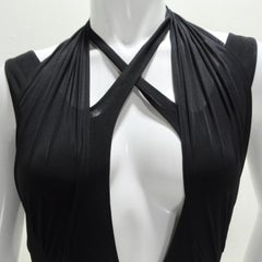 Mugler Black Criss Cross Bodysuit
