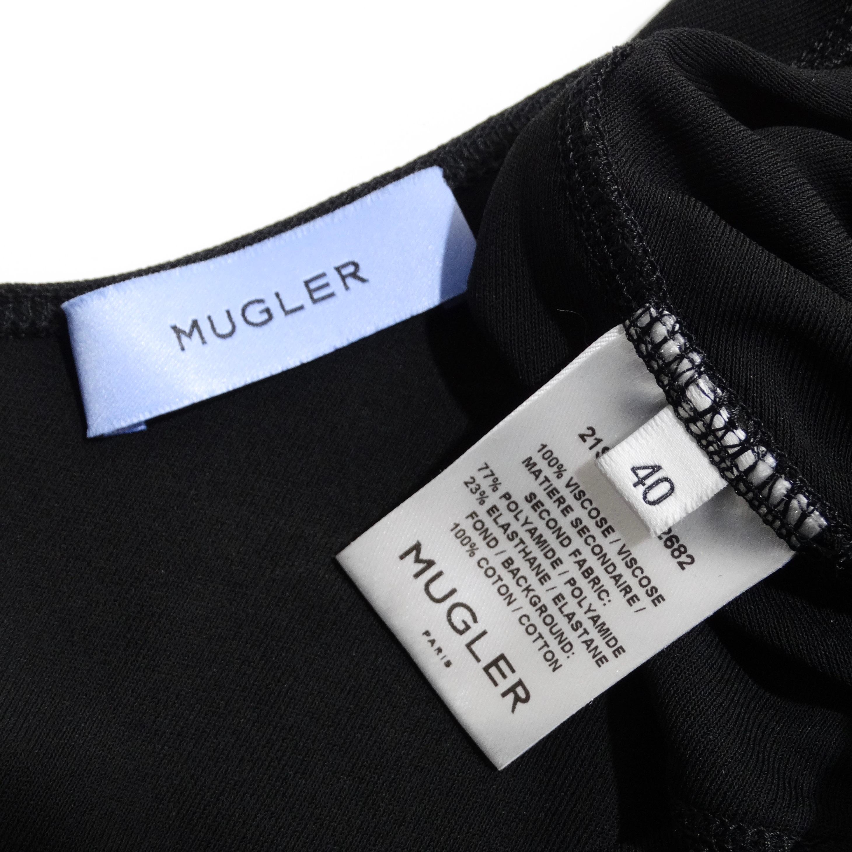 Mugler Black Criss Cross Bodysuit For Sale 4