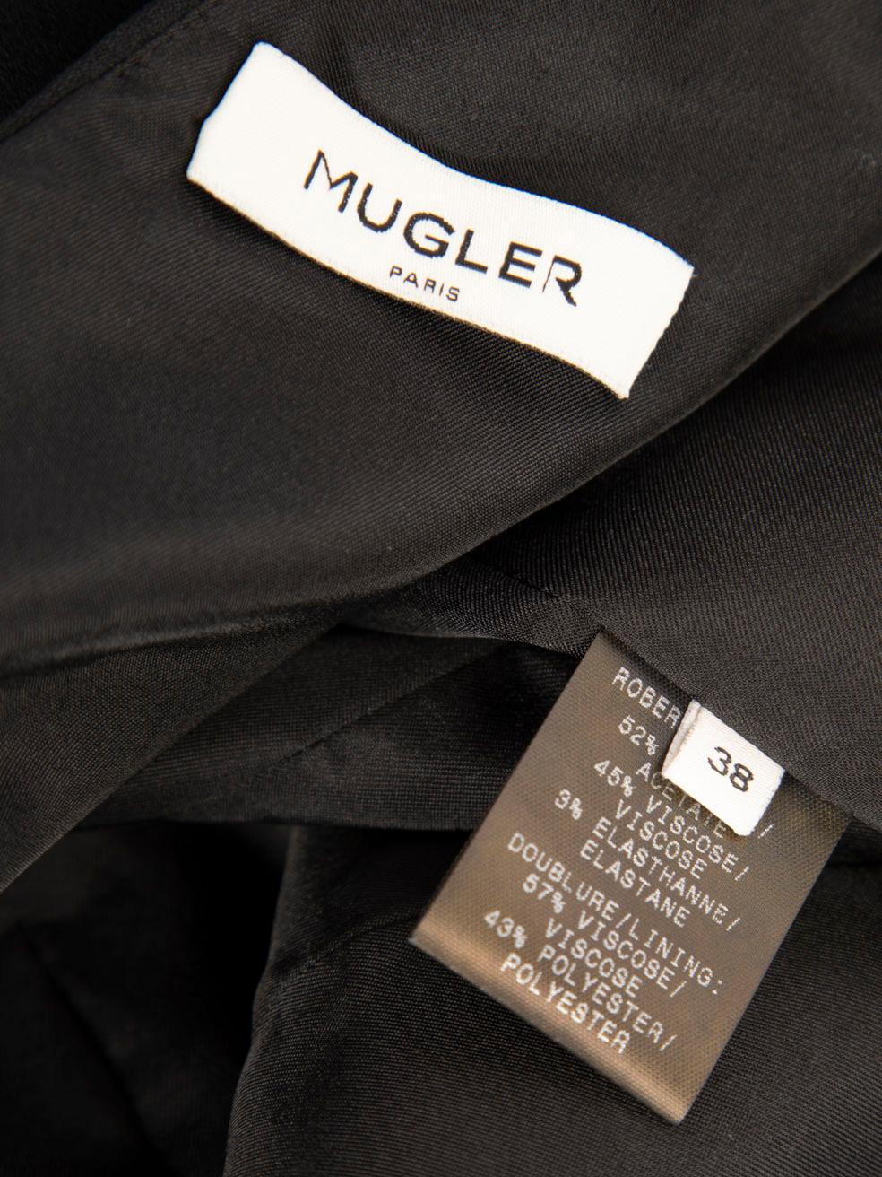 Mugler Black Cut Out Mini Dress Size M For Sale 2