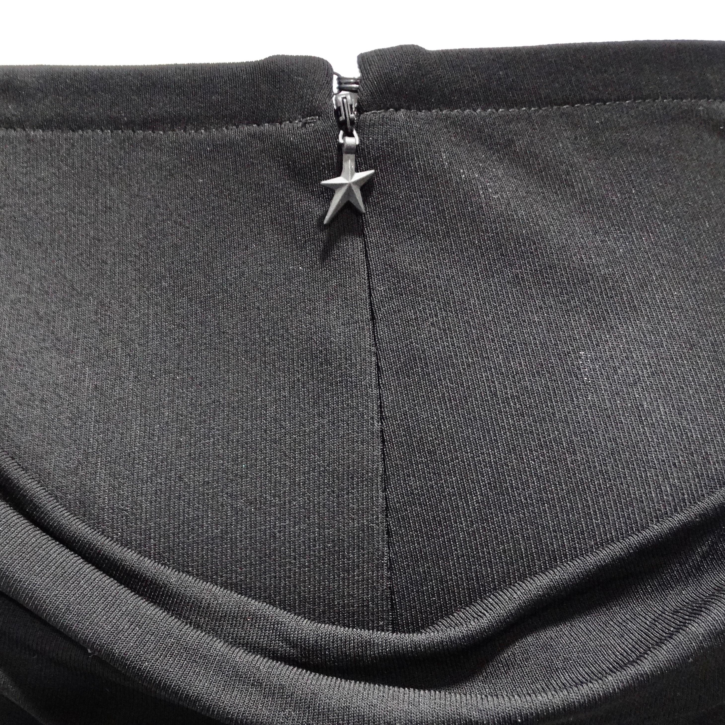 Mugler Black Draped Skirt For Sale 1