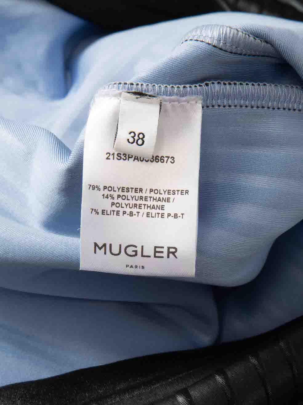 Women's Mugler Black Embossed Iridescent Leggings Size M