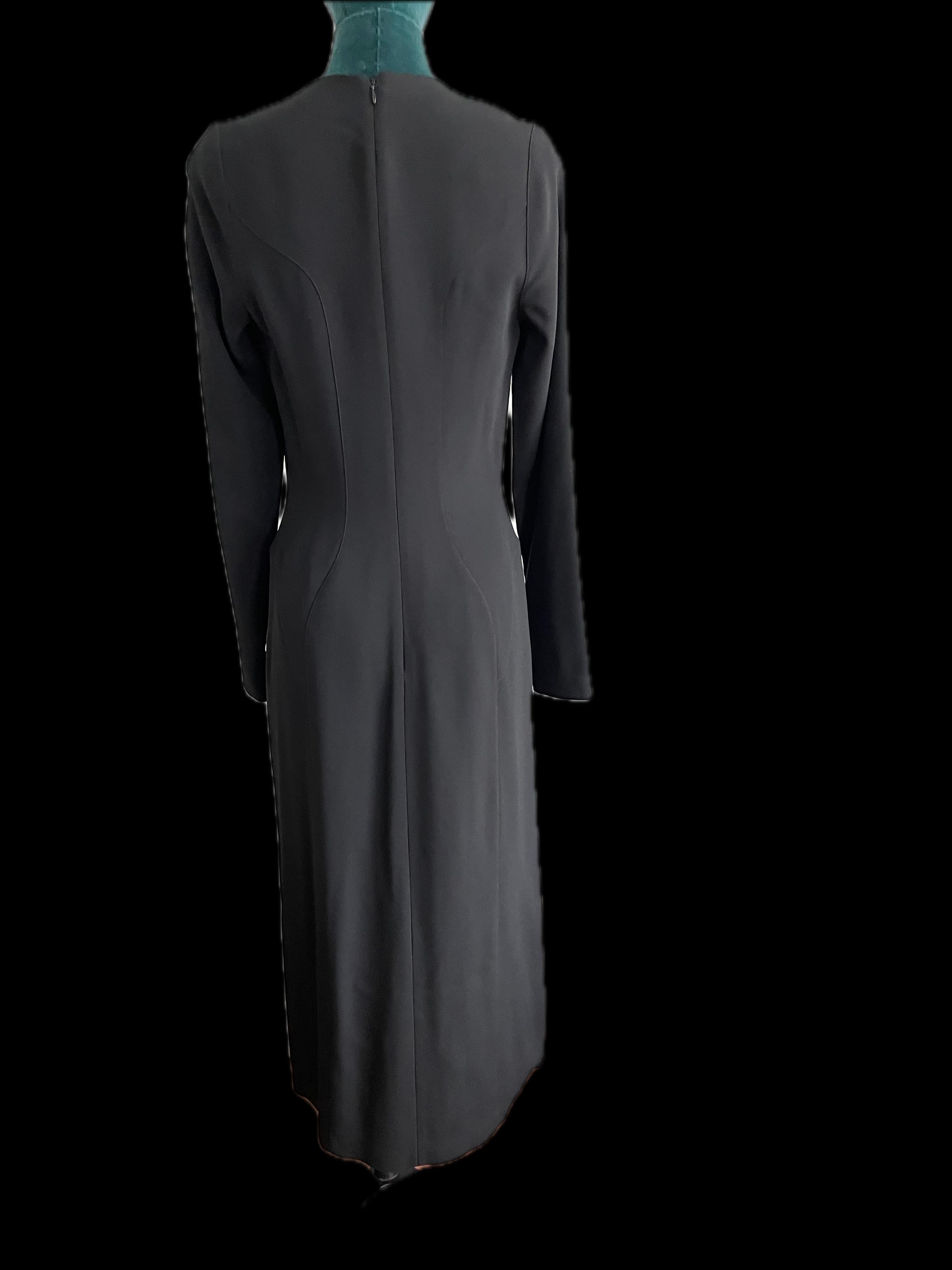 Mugler Black Gown  In Excellent Condition For Sale In Toronto, CA