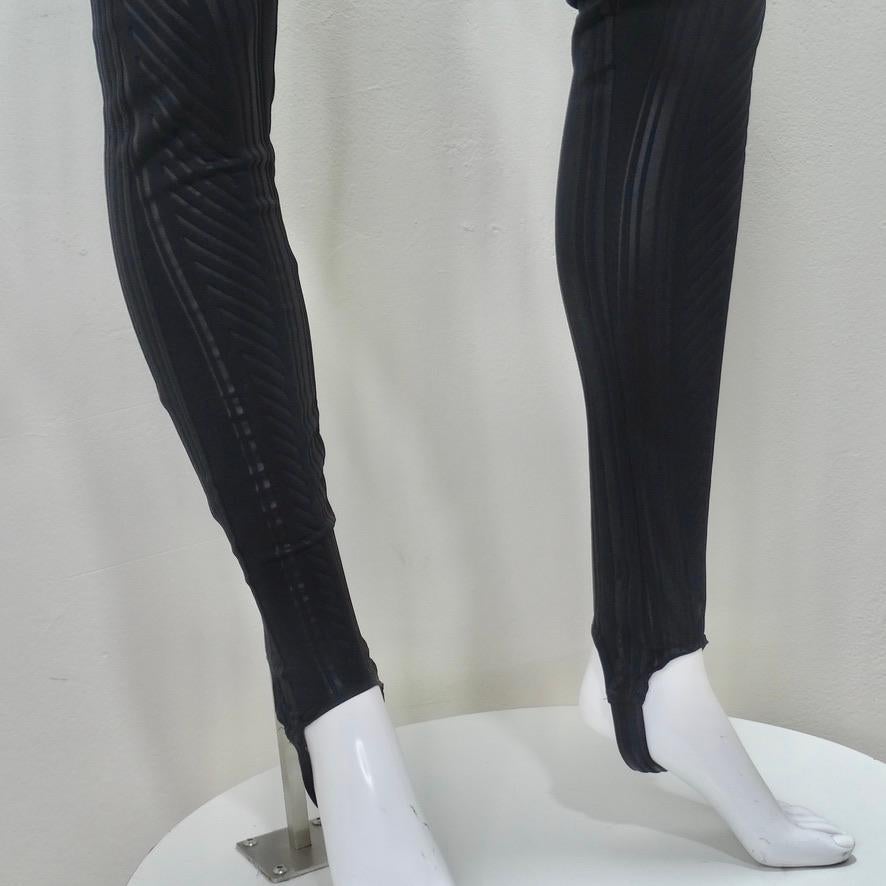 Women's or Men's Mugler Black Scuba Bicycle Leggings For Sale