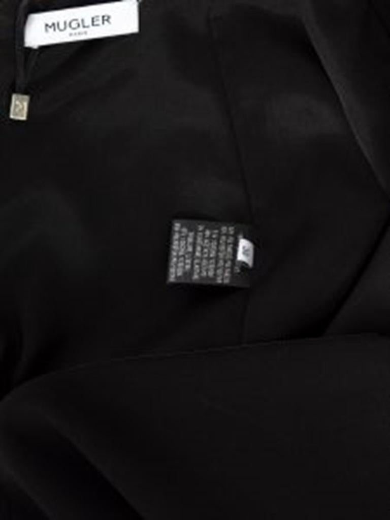 Mugler Black Sequinned Evening Maxi Dress Size M For Sale 3