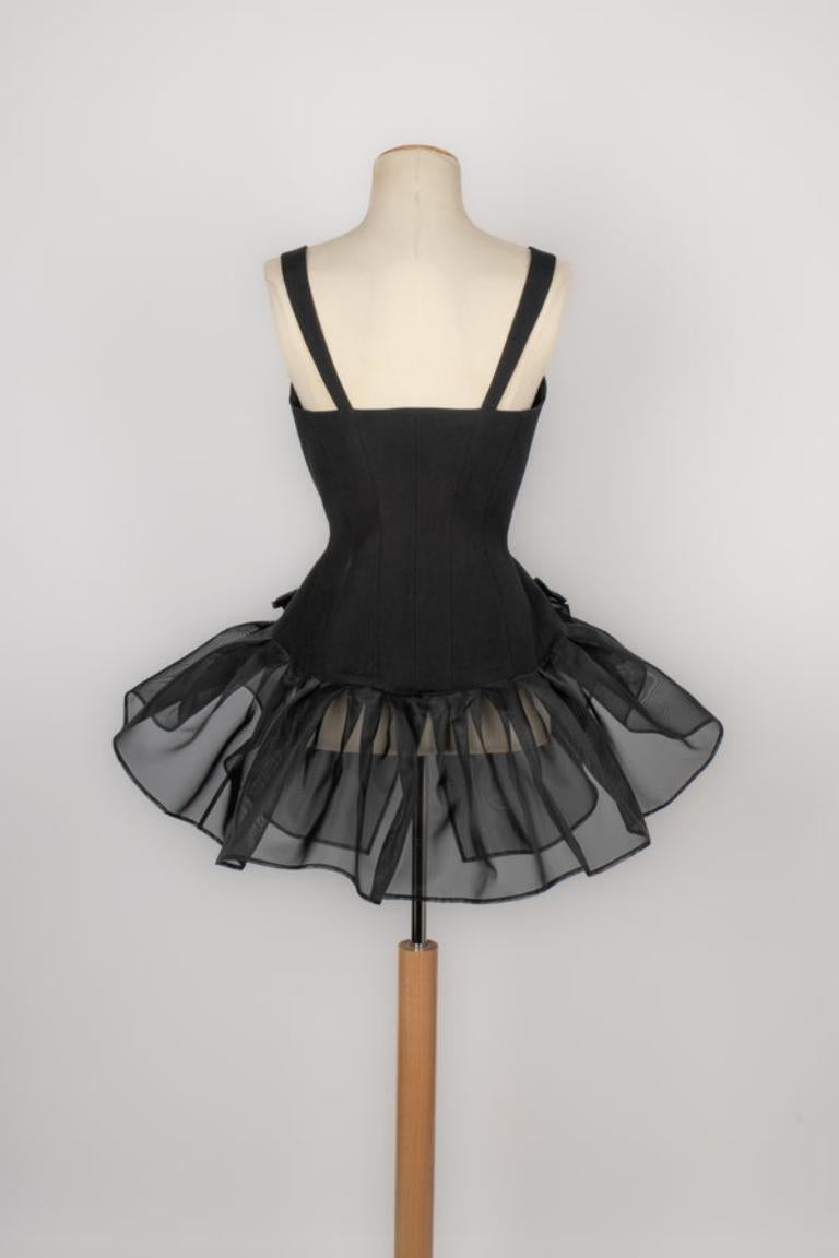 Mugler Black Tutu Dress, 1990s In Excellent Condition For Sale In SAINT-OUEN-SUR-SEINE, FR