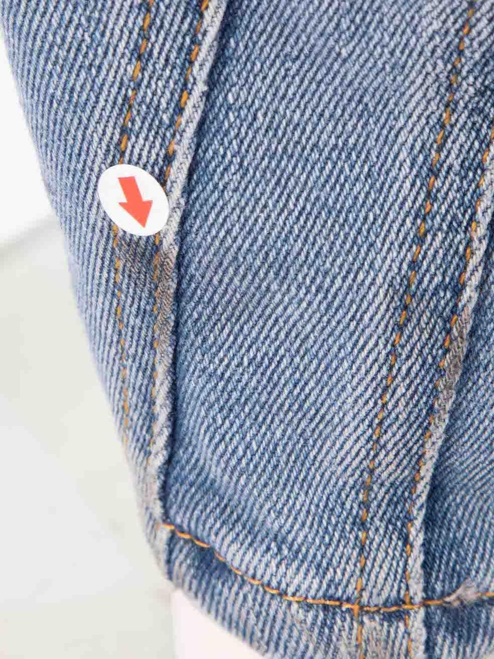 Mugler Blue Denim Spiral Jeans Size S 2