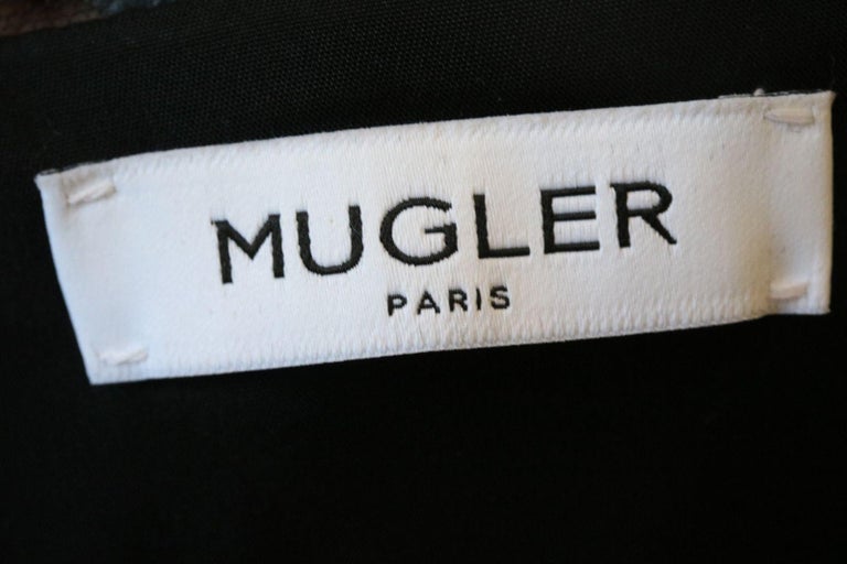 Mugler Cady Leopard-Print Velour Dress For Sale at 1stDibs