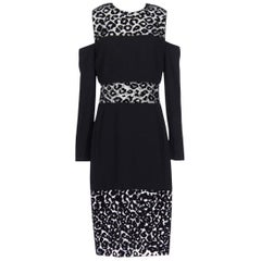 Mugler Cady Leopard-Print Velour Dress